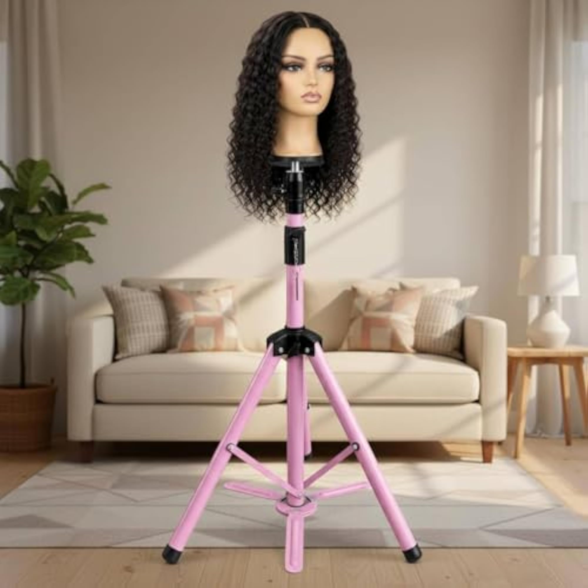 Telescoping Pole Hairpiece Tripod Stand