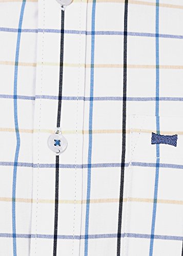 Image of BASICS 100% Cotton Checked Shirt for Men | Slim Fit | Everyday Smart Casual Wear | Full Sleeve