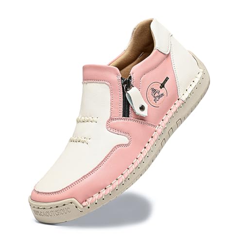 Baskets orthopédiques femme pour soulager les pieds sensibles, mocassins en cuir souple 42