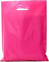 Vista 10 de ysmile - Bolsa de plástico verde para mercancías para pequeñas empresas, bolsa de compras con asa, bolsa de regalo para venta al por menor