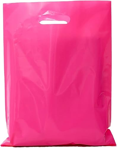 Vista 12 de ysmile Pequeña bolsa de compras de plástico negro para pequeñas empresas Bolsa de mercancía de plástico con asa Poli troquelado para venta al por