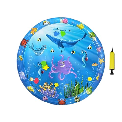 Alfombrilla de Juegos de Agua para Gatos - Juguete Interactivo, cojín refrescante de 39 x 39 Pulgadas con Bomba | Verano para Cachorros y para la Temporada cálida, para Uso Interior y Este