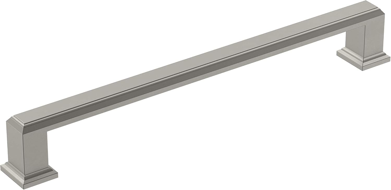 Tirador de cajón Amerock de 192 mm, manija de gabinete de níquel satinado
