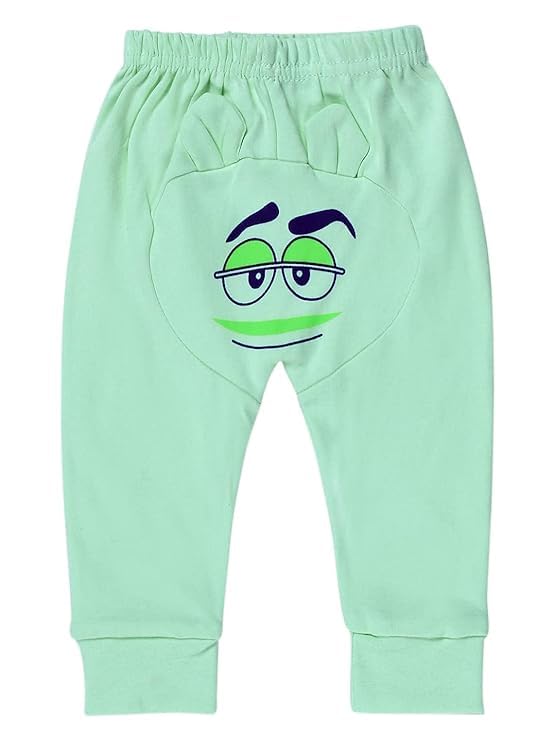 GOLURK Unisex Baby Cotton Jogger Pants with Panda Design, Multi Colours, Elastic Waistband (in, Age, 12 Months, 18 Months, Regular, 6, Multicolor) 2