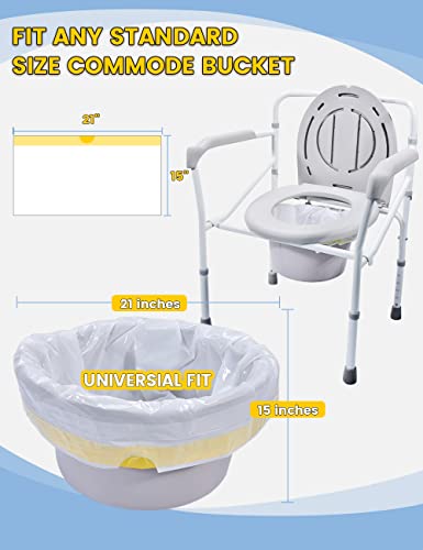 Kone Commode Liners Disposable Waste Bags Fits All Standard Bedside Portable Toilet Chair Bucket Potty Bedpan Easy To Use (50 Count) #TOP3