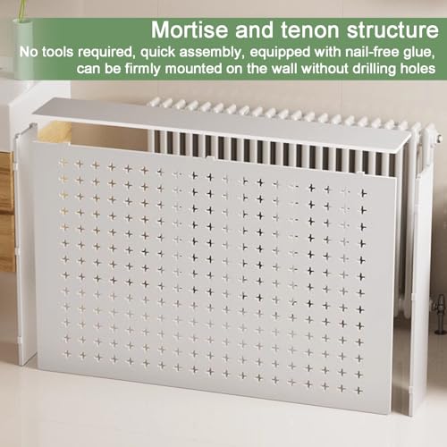 Cache-radiateur moderne armoire de chauffage PVC 50 x 60 x 15 cm - 8