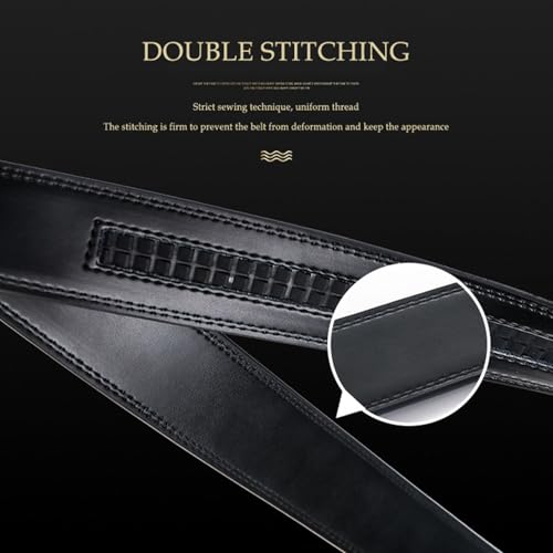 Ratchet belts for men, leather ratchet belts with adjustable buckle for men dress and casual, trim to fit3