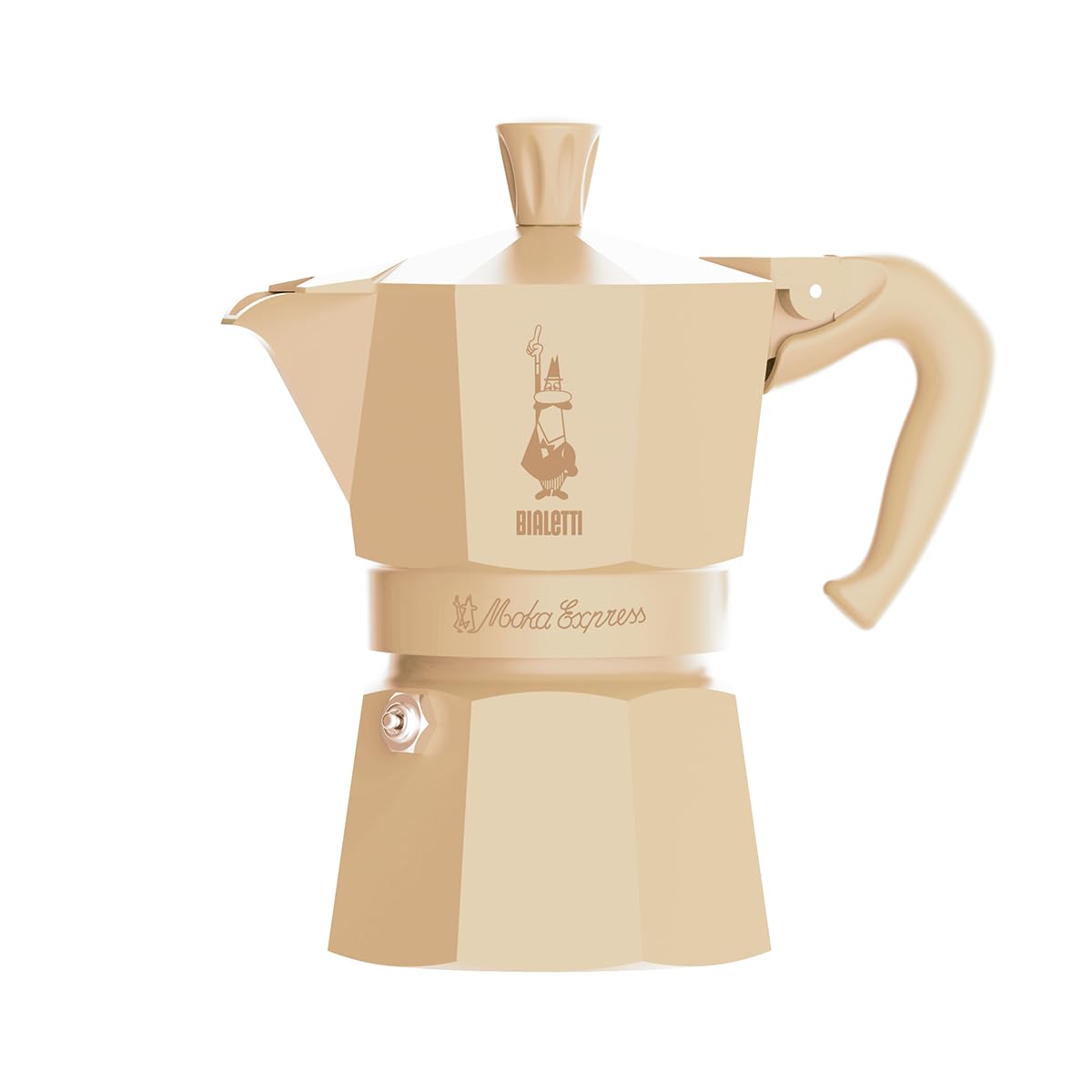 Bialetti Moka Express Stovetop Espresso Maker (Cream, 3 Cups)