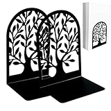 Bücherstützen Regal Buchstützen Buchstützen Buchstützen für Regale | Rutschfester Buchhalter für Bücherstopper mit Baummuster Dekorative Buchstützen Buchstützen D