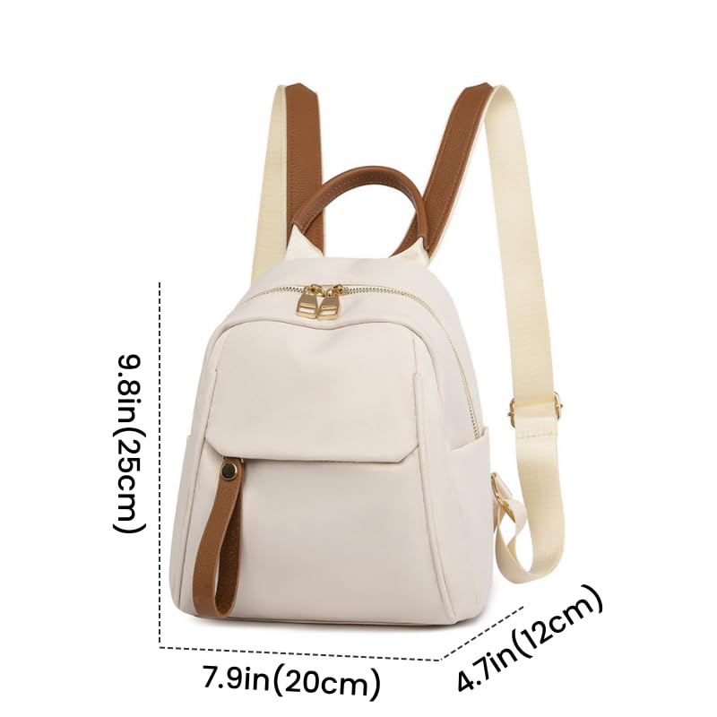 FUNSEED Mini Backpack for Women, Casual Lightweight Oxford Cloth Shoulder Bag for Daily Use - Image 3