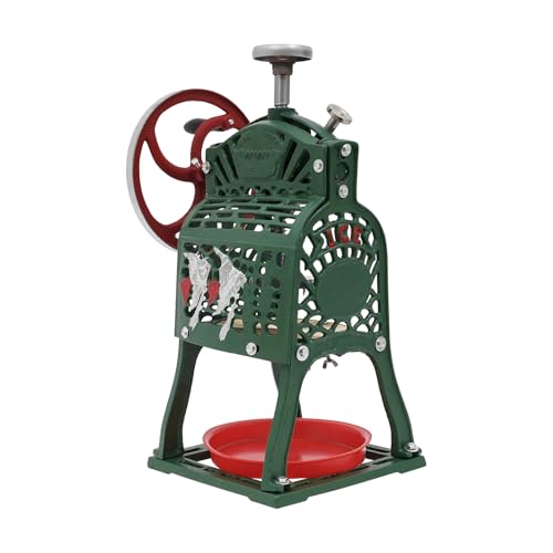 Manual Ice Shaver Machine, Hand-Crank Ice Crusher, Manual Snow Ice Shaver with Adjustable Ice Thickness, Suitable for Ice Columns with A Size Of 7.09 * 7.09in, Used in Home Kitchens, Snack Bars