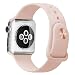 QIENGO Qifit New Nylon Sport Loop with Hook and Loop Fastener Adjustable Closure Wrist Strap Replacment Band for iwatch Apple Watch Series 1 /2 / 3,38mm,Seashell