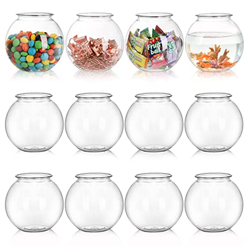 Kicko Plastic Ivy Bowls - 12 Pack - 16 Ounce Tub - Perfect For Plastic Fish Bowls, Home Decor, Centerpiece, Carnival Game Accessory, Ornament Holder, Party Supplies, Sweet Treats #TOP3