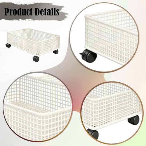 Carrito organizador rodante para debajo del fregadero, carrito de almacenamiento para debajo del escritorio, habitación infantil, dormitorio estudiantil, juguetes, talla S miniatura 4
