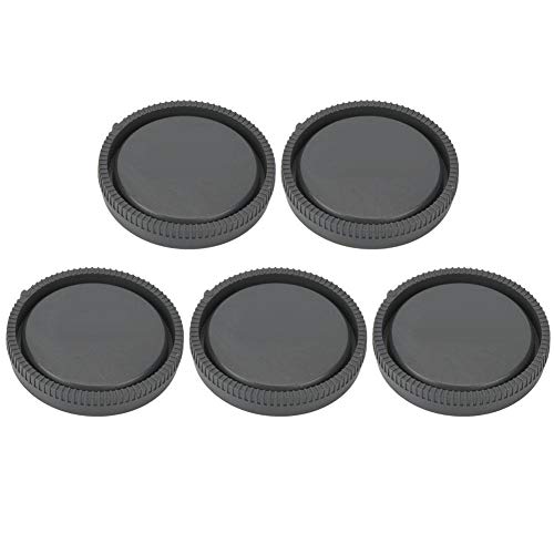 Yunir Tapa Trasera de Lente de cámara de 5 Piezas, Tapa Protectora de Tapa de Lente Trasera de plástico para cámara sin Espejo E-Mount