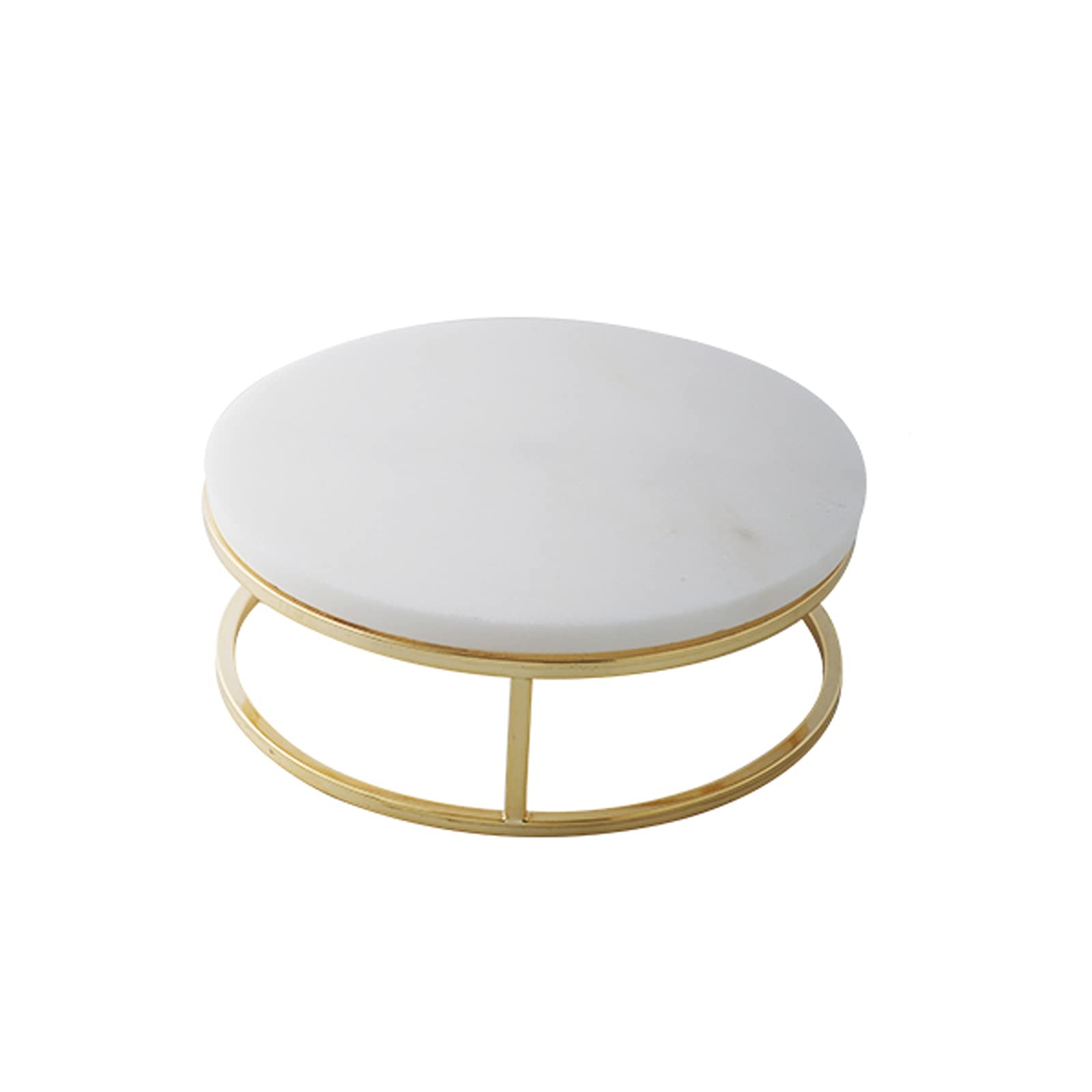 Dessert Display Stand Creative Round Cake Stand Marble Dessert Table with Metal Base Wedding Party Cake Display Stand Pastry Tray (White/Grey) Wedding Cake Stand (Color : Gray, Size : Large) (Wh