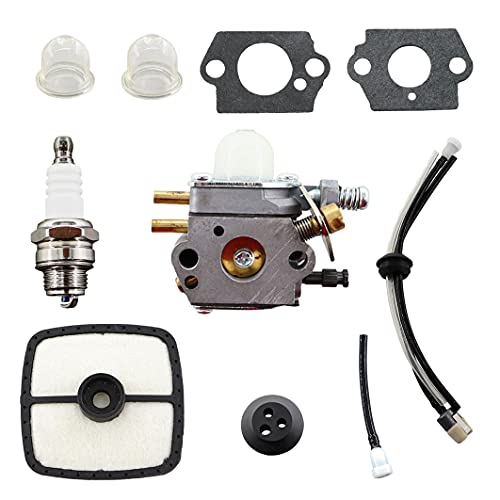 REEMO Carburateur Filtre à Air Bougie d'allumage pour Echo SRM2015 SRM2305 SRM2455 ZAMA C1U-K53 C1U-K52 AT203A-Trimmer