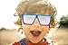 FEISEDY Kids Sunglasses, Flat Top Shield Square Sunglasses with Rimless Fashion Shades for Age 1-7, B4061