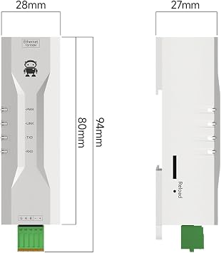 RS485 to Ethernet Serial Server DC 8-28V NE2-D11 Ultra Small Volume MQTT IOT Communication ModBus Gateway TCP/IP to RTU