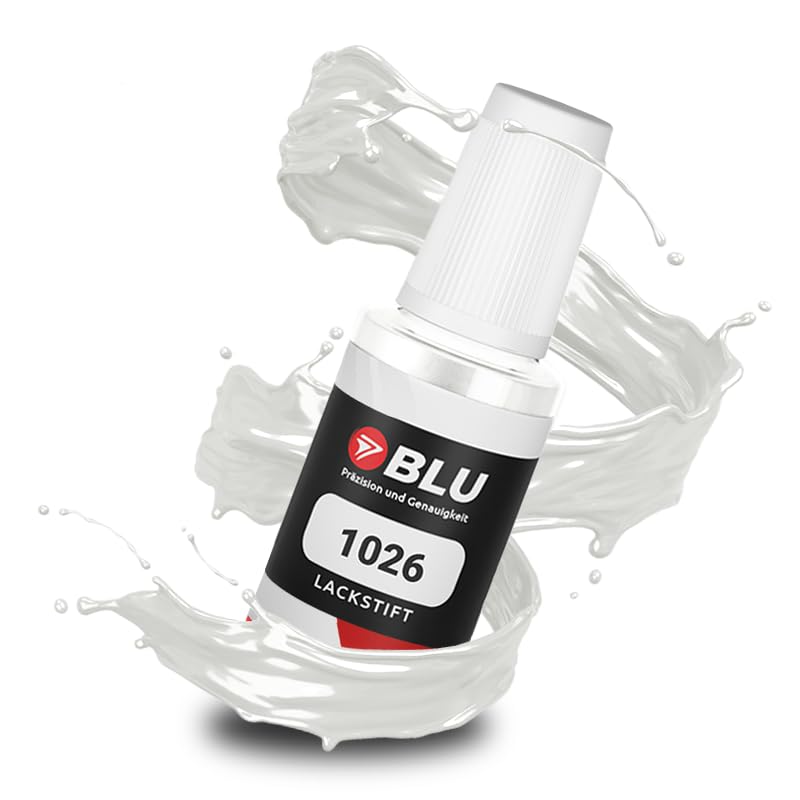 BLU Stylo de Retouche de Peinture Blanc Compatible avec SKODA 1026 Candy Weiß | Réparation de Peinture Automobile