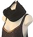 Handmade Crochet Black Infinity Scarf, Slouchy Mens Womens Winter Cowl, Hand Knit Neckwarmer