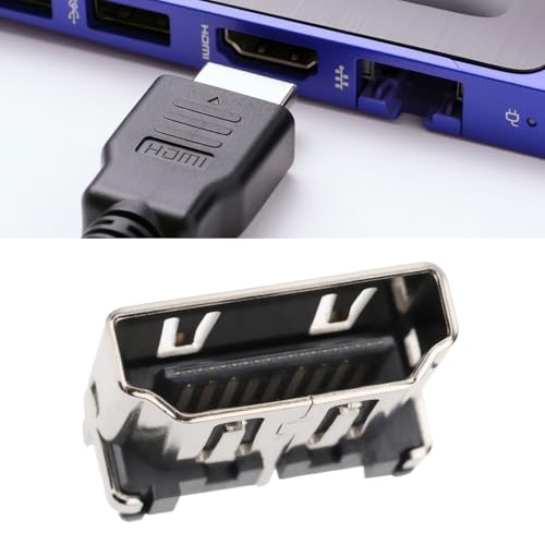 OTOTEC 5 Stück HDMI-Buchse 19-polig 180 Grad High-Definition-Buchse Buchsenkopf Länge 10,5 Mm Geeignet für Computer Mobiltelefone MP3-Player