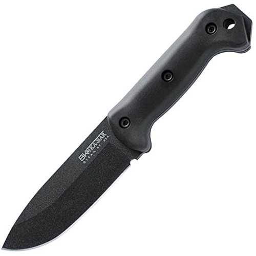 KA-BAR BK22 Becker Campanion Fixed Blade Knife 5.25' Drop Point 1095 Cro-Van Black Blade Ultramid Handle Black