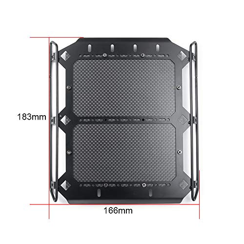 RCLions Metal Roof Rack with Carbon Fiber Panel Upgrades Parts for TRX6 G63 TRX4 G500 1/10 RC Crawler Car Body Accessories