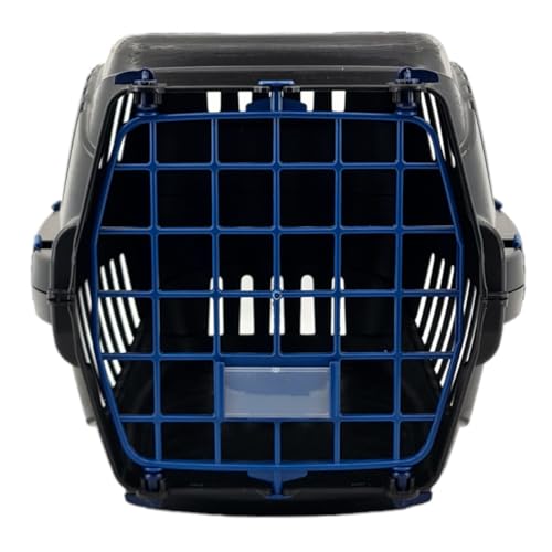 2x Caixa De Transporte Black Para Cães Gatos Coelhos Cahorro N2 Pet (AzulPreto)