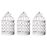 Ampliamente amplio: nuestras hermosas jaulas decorativas para pájaros son ideales para ceremonias de recepción de boda, despedidas de soltera, cajas de regalo, jardines colgantes de manada, accesorios para cabina de fotos. Adornos para cumpleaños, cenas a la luz de las velas, comedor, sala de estar, salón, estudio y bar.
