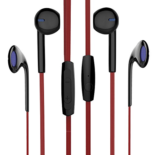 Earbuds with Microphone, USTEK 2 Pack Earbuds In Ear Headphones Wired Earphones Headphones with Control Remote Button