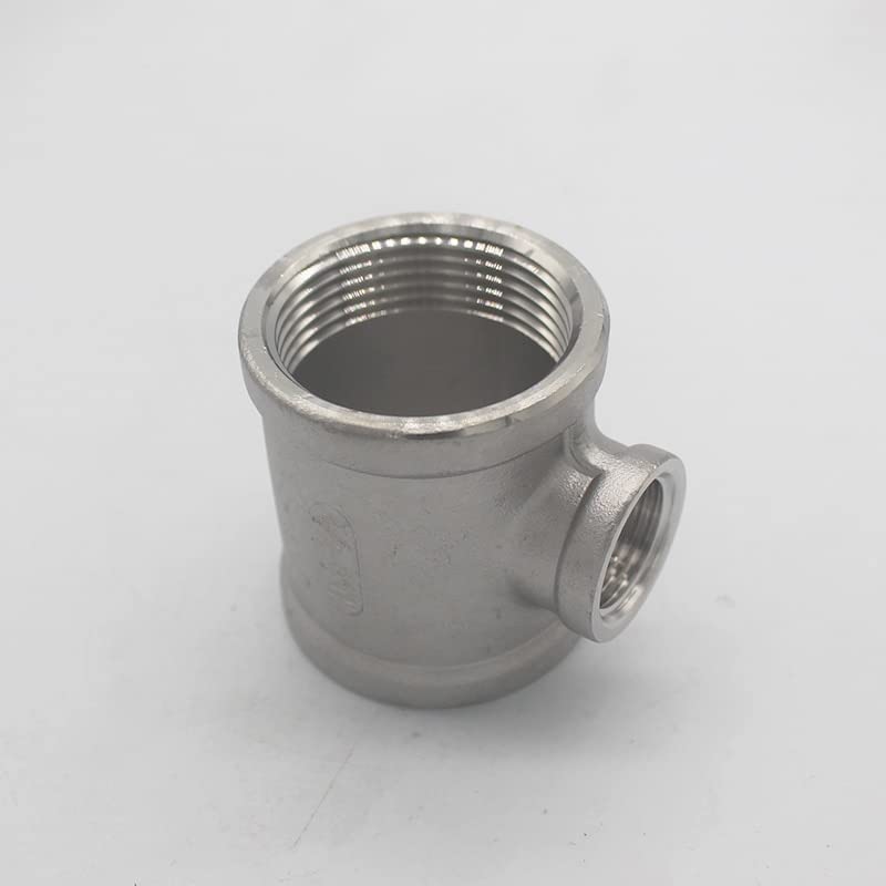 Aurorad Conector Reductor de Ajuste de tubería 1/4 "3/8" 3/4 "1" Diámetro Variable BSP tee de Rosca Hembra Tres vías Reductor 304 Conector de Ajuste de tubería de Acero Inoxidable