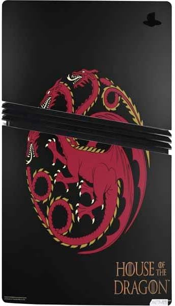 Skinit Decal Gaming Skin Compatible with PS5 Pro Console - Officially Licensed HBO House of The Dragon Red Tararyen Sigil Design