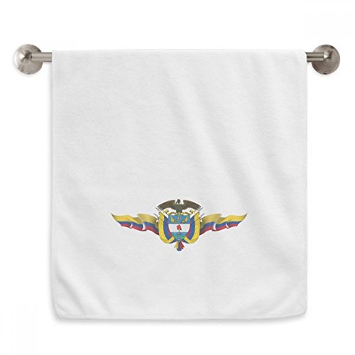 Serviette drapeau Colombie 13x29 pouces en coton blanc moelleux
