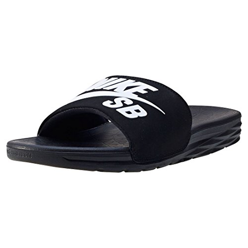 Nike Mens Benassi Solarsoft Sandals SB Sandal Black/White 8