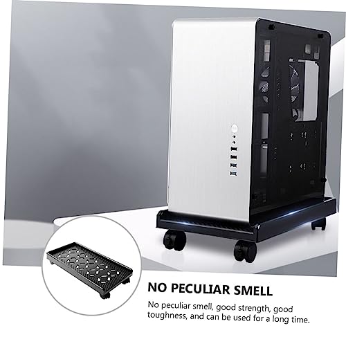 Soporte móvil para CPU SEWACC con ruedas y freno, diseño de esquinas redondeadas, eleva dispositivos del suelo miniatura 4
