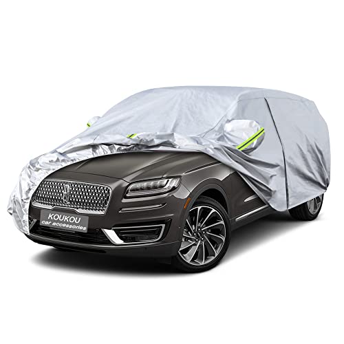 Image of Koukou 6 Layers Car Cover Custom Fit Lincoln Nautilus from 2018 to 2025, Waterproof All Weather for Automobiles, Sun Rain Dust Snow Protection. (Ships from US Warehouse, Arrive Within 3-7 Days)