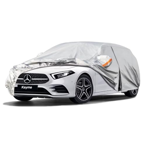 Kayme Sedan Car Cover Fit for Mercedes-Benz A-Class (1997-2022) Automobiles All Weather Waterproof, Outdoor Cover Sun Rain Protection, with Lock and Z