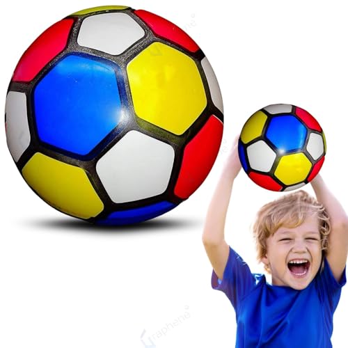 Image of Graphene 16cm Football Soccer Ball for Kids Soft Squeeze PVC Foam Sponge Jumping Bouncy Balls Light Weight Nontoxic Rubber Beach Valleyball No Air Needed Pool Party Toys Outdoor Indoor Playball