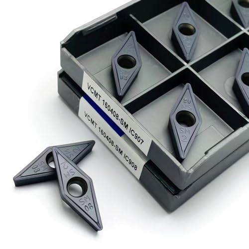10 piezas Insertos de carburo VCMT160408 para torno CNC miniatura 5