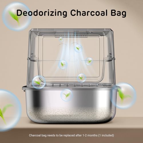 Arenero iPettie S01 acero inoxidable 20L cerrado miniatura 3