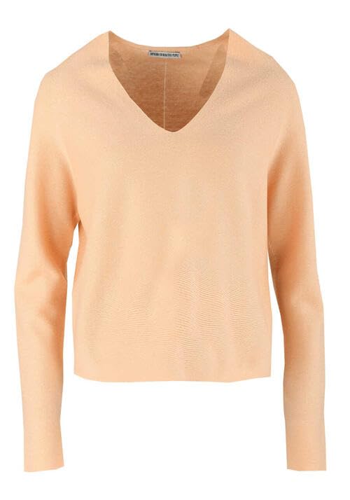 Drykorn Pullover NAMBI Langarm V-Ausschnitt Strick apricot Größe XS