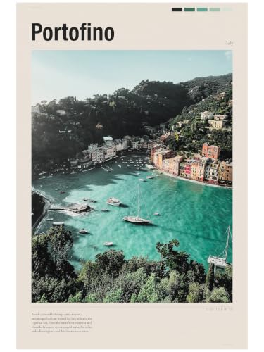 Affiche Portofino Italie A2 poster photo voyage couleur pour decoration moderne