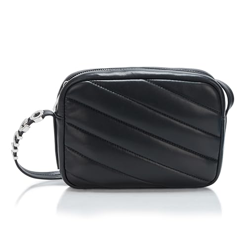 HUGO, Bolsa tiracolo acolchoada Mel, jade preto, tamanho único, Jade preto, Small