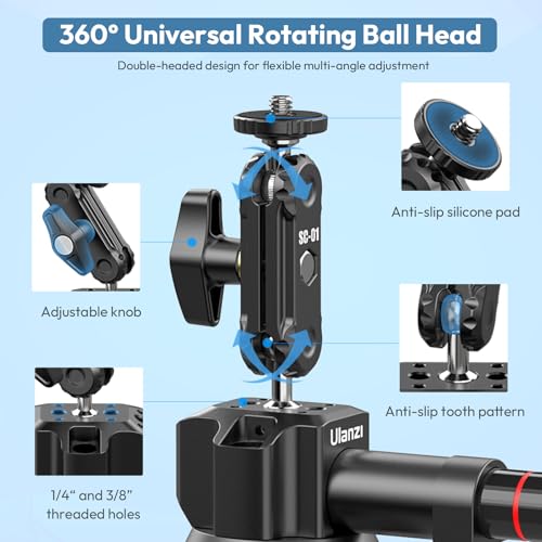 Image of Suction Cup Mount for Gopro iPhone - ULANZI SC-01 3in Pump-actived Vacuum Suction Mount Magic Arm Phone Holder Action Cam Adapter Car Boats Windshield Window Mount for Gopro Hero insta360 DJI Action