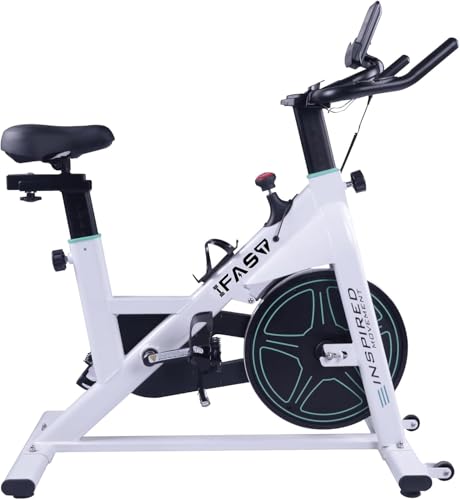 Adjustable Resistance Indoor Exercise Bike with LCD Monitor, Quiet Magnetic Drive, Stable Flywheel, Home Gym Cardio Trainer for Weight Loss and Fitness