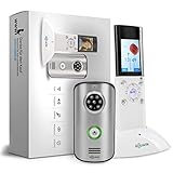 Goliath Funk Video Türsprechanlage mit Kamera und Türöffner, Bildspeicher, Gegensprechanlage, Drahtlos - Reichweite 20 m