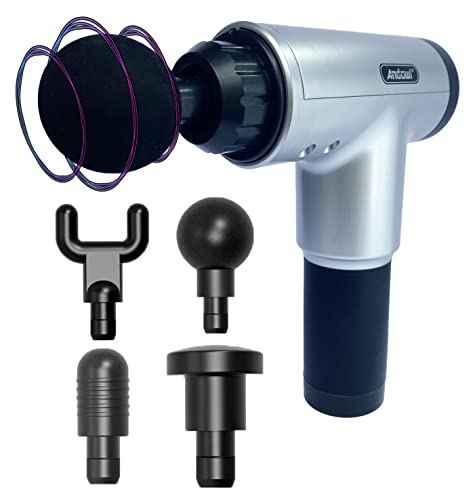 BYCO Elektrische Massagepistole für professionelle Muskelmassage, tragbar, 6 Geschwindigkeiten, elektrische Massageköpfe mit 4 Massageköpfen Cover