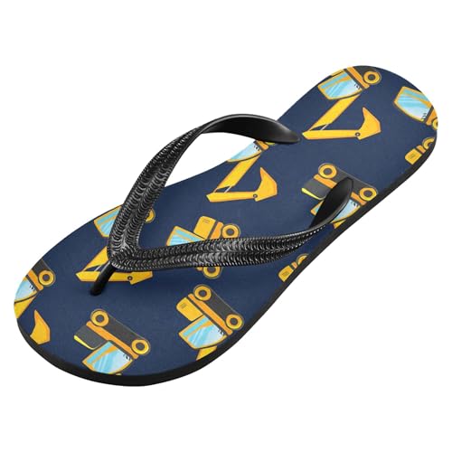 Burbuja Cartoon Excavators Flip Flops for Women Men, Soft Thong Sandals Rubber Slippers for Pool Beach Essentials2