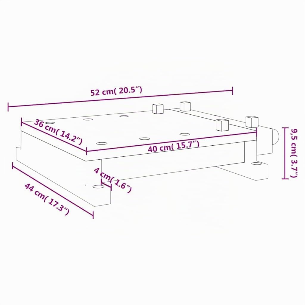 vidaXL Tafelwerkbank met bankschroef 52x44x9,5 cm massief acaciahout